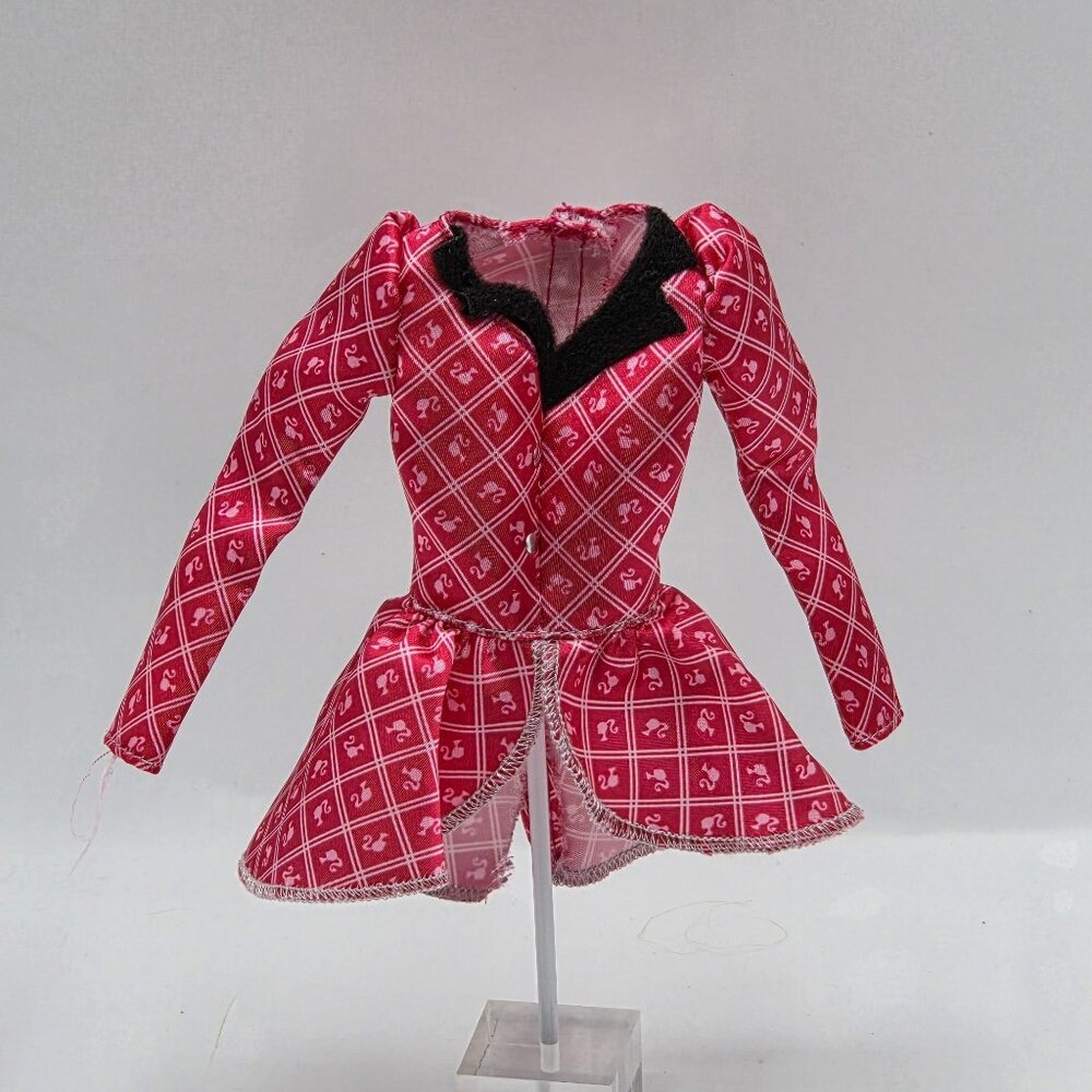 Barbie "A Pony Tale" Equestrian Jacket Only Red & White Checkered Pattern